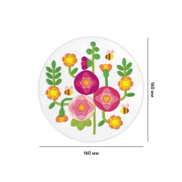 Embroidery kit Ø160 mm Flowers near the house»: photo 2 - ORNER
