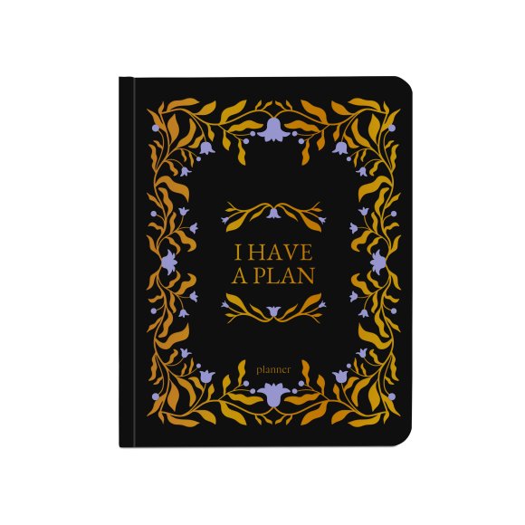 Планер «I HAVE A PLAN» черный с плетением: Фото