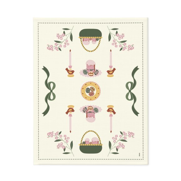 Скатерть «Пасхальная корзина» светлая 130х170: Фото