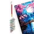 Painting by numbers "Bridge and cherry blossoms": Photo 2