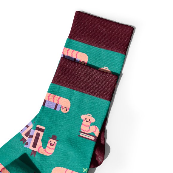Носки «Книжная эстетика» зеленые: Фото
