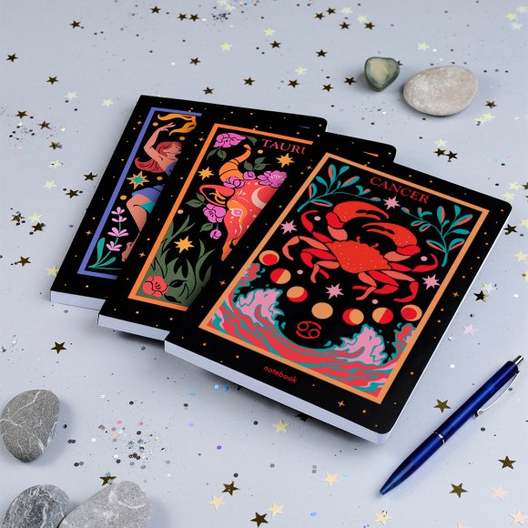 Dotted notebook Zodiac sign — Cancer: Photo