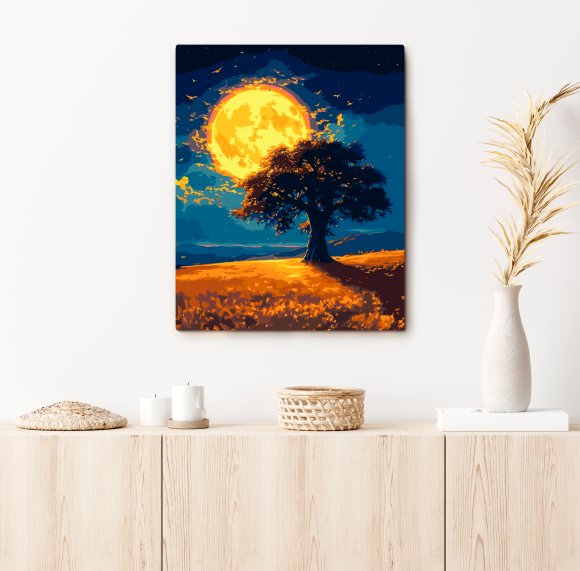 Painting by numbers "Full Moon": Photo