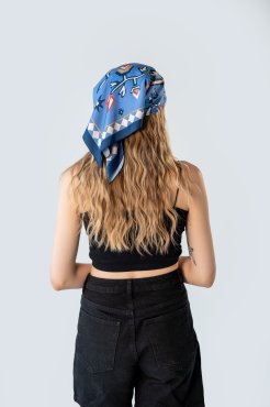 Платок «Древо жизни» голубой: Фото - ORNER