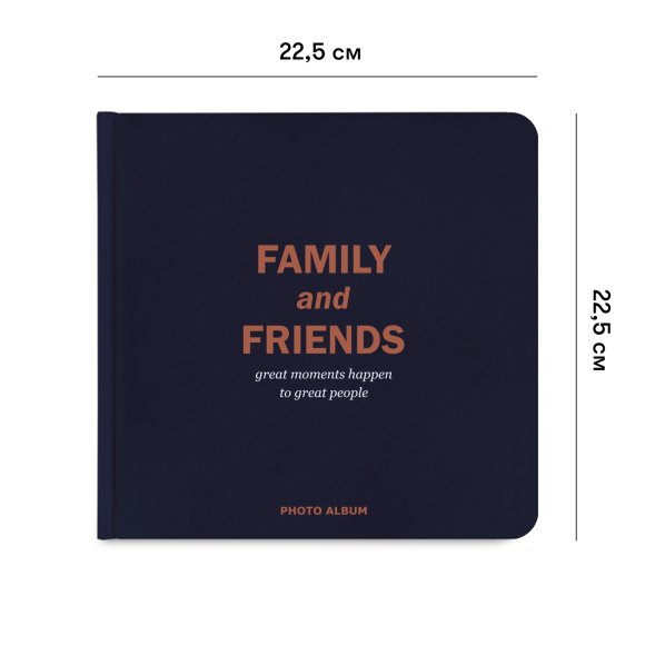 Photoalbum Family and friends dark blue: Photo