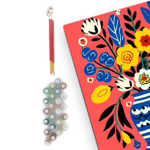 Картина по номерам «Цветы в вазе»: Фото