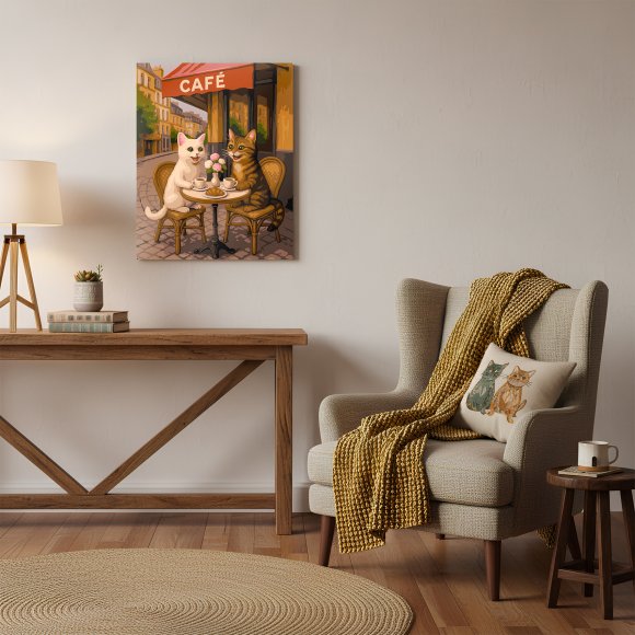 Картина за номерами «Котяче кафе»: Фото