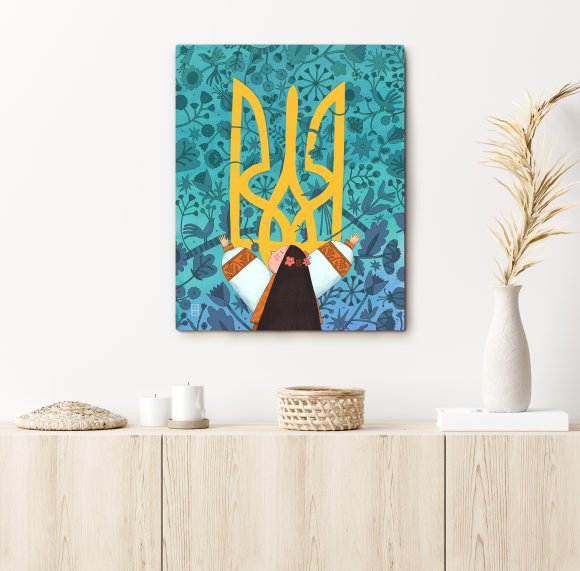 Картина по номерам ORNER x Євгенія Гайдамака «Украина в объятиях»: Фото