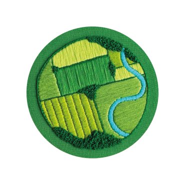 Embroidery kit Ø130 mm ORNER x Diva Olivka Ukrainian Fields green: photo - ORNER