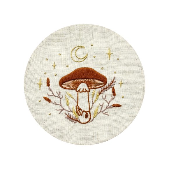 Набор для вышивания Ø160 мм «Магический лес» бежевый: Фото