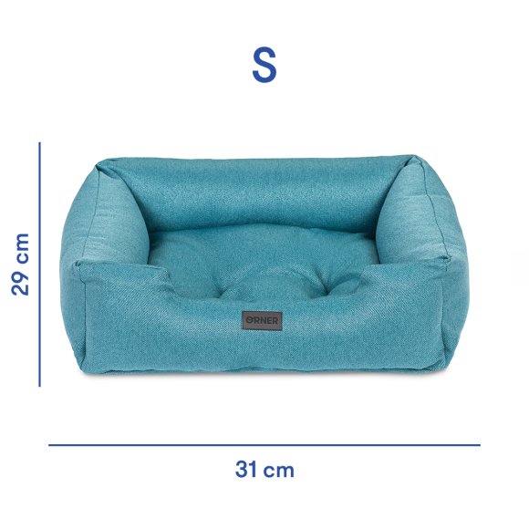 Classic bed for pets turquoise S: Photo