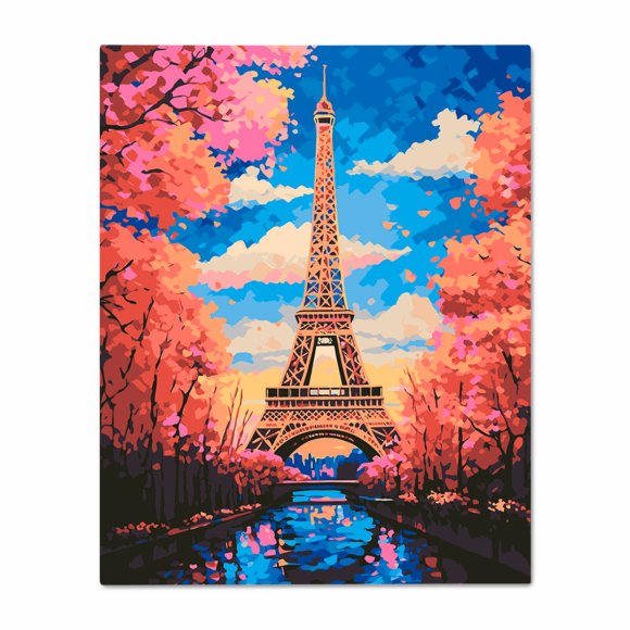 Painting by numbers "Eiffel Tower": Photo
