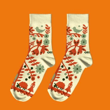 Socks Ukrainian Vytynanky light: photo 2 - ORNER