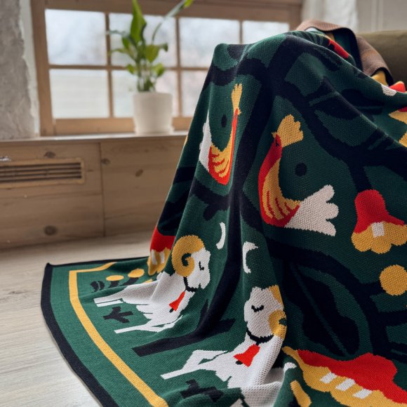 Blanket "Eternal Tree of Life" green: Photo