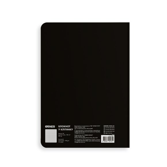 Plaid notebook "NOTE" black: Photo