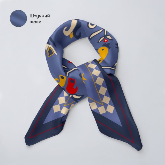 Хустка-косинка «Дерево життя» блакитна: Фото