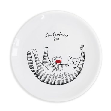 Тарелка «Кот выходного дня»: фото - ORNER