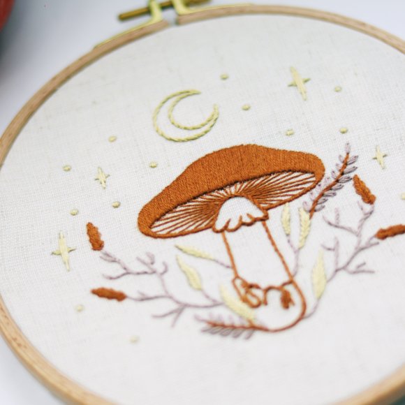 Набор для вышивания Ø160 мм «Магический лес» бежевый: Фото
