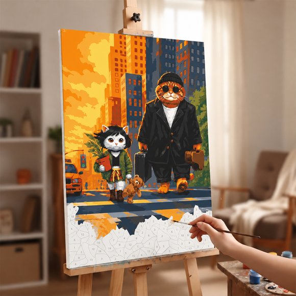 Paint by numbers "Cat Leon and Purrtilda": Photo