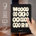 Блокнот в точку «WOOOOOORK» черный: Фото 4