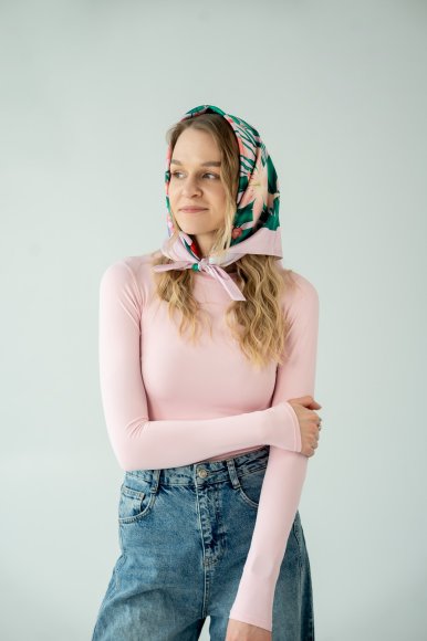 Scarf "Spring Bouquet" pink: Photo
