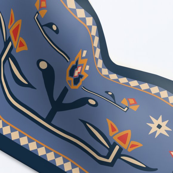 Twilly Scarf "Tree of Life" blue: Photo