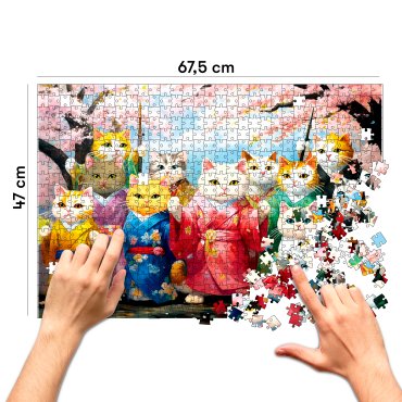 Puzzle Cats in Kimono 1000 elements: photo 2 - ORNER