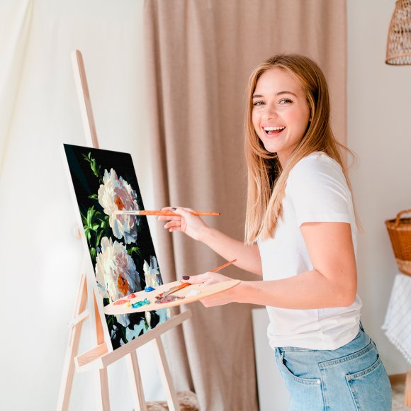 Painting by Numbers: Peonies in Radiance: Photo