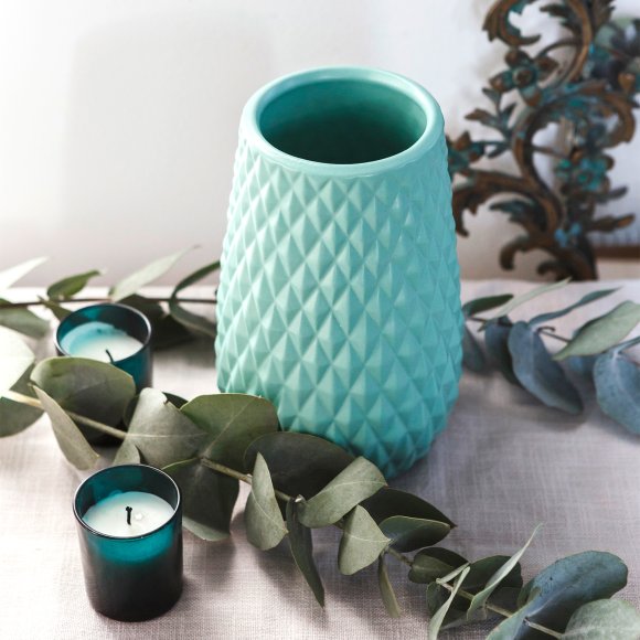 Ваза матовая мятная: Фото