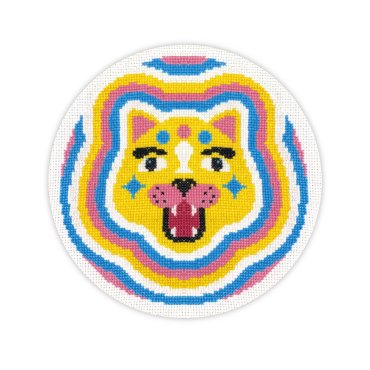 Набор для вышивания Ø160 мм «Красочный кот»: фото - ORNER