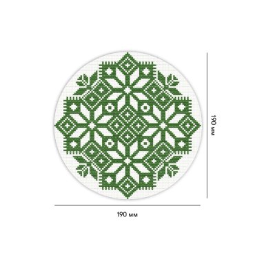 Embroidery kit Ø190 mm ORNER x Diva Olivka Mandala green: photo 2 - ORNER