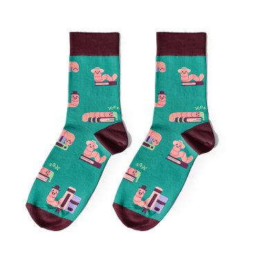 Socks Book Aesthetics green: photo - ORNER