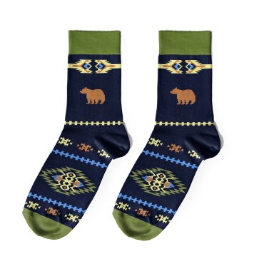 Socks West dark blue: photo - ORNER