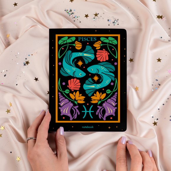 Блокнот в точку «Знак зодиака — Рыбы»: Фото
