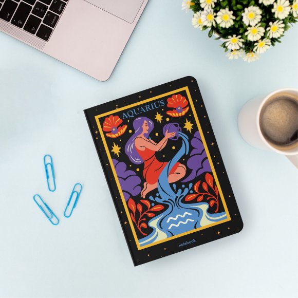 Dotted notebook Zodiac sign — Aquariu: Photo