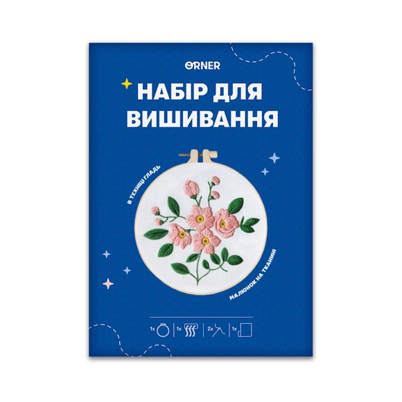 Набор для вышивания Ø160 мм «Нежные цветы»: Фото