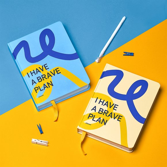 Planner I HAVE A BRAVE PLAN patriotic blue: Photo