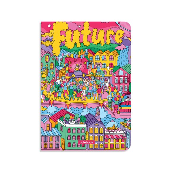 Блокнот в клетку ORNERхMALIUNOK «Город будущего»: Фото