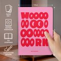 Блокнот в точку «WOOOOOORK» розовый: Фото 4