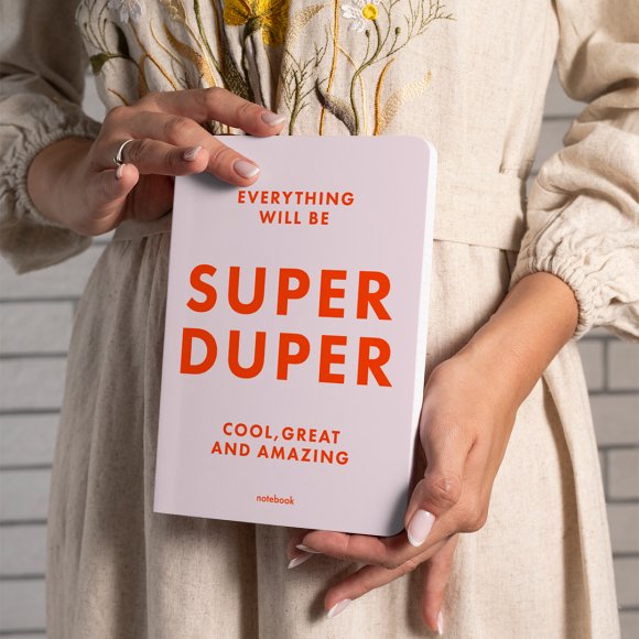 SUPER DUPER plaid notebook pink: Photo