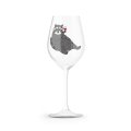 Glass "Raccoon with wine": Photo