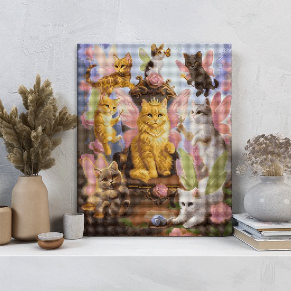 Diamond mosaic "Fairy Cats": Photo