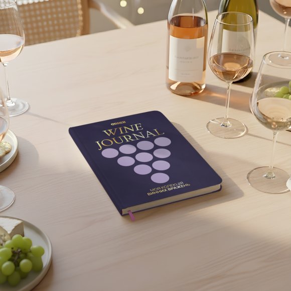 Винный дневник «Моя коллекция винных впечатлений» тёмный: Фото