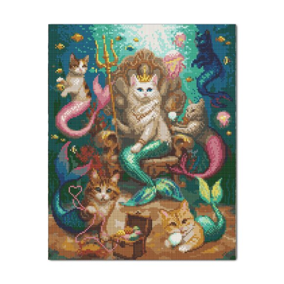 Diamond mosaic "Cat Underwater Kingdom": Photo