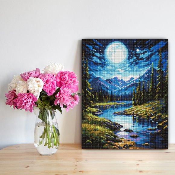 Diamond mosaic "Mountain river. Landscape": Photo