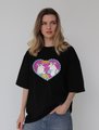 Oversized T-shirt ORNER x Maliunok "Tell me" black: Photo 4