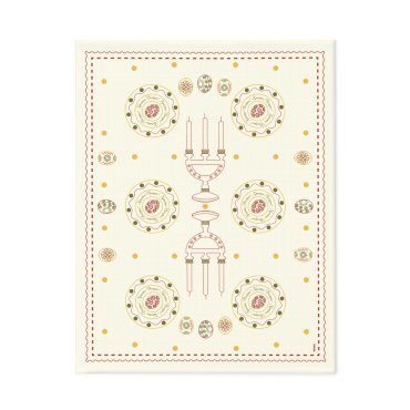 Скатерть «Пасхальные моменты» светло-красная 130х170: фото - ORNER