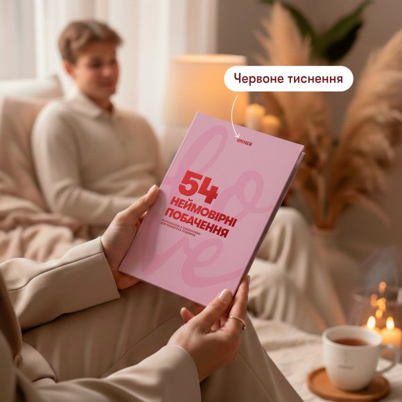 Фотоальбом із завданнями для побачень «54 Неймовірні побачення» рожевий: Фото