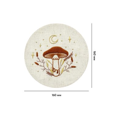 Embroidery kit Ø160 mm Magic forest beige: photo 2 - ORNER