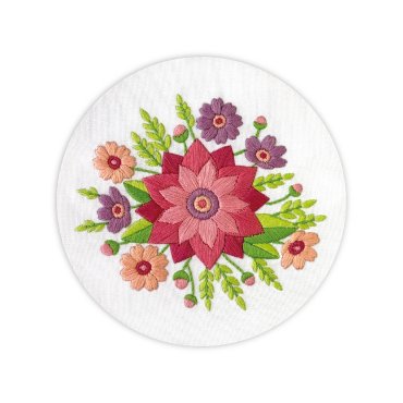 Embroidery kit Ø160 mm Spring bouquet: photo - ORNER